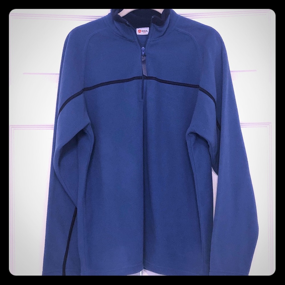 Fleece Pullover M Medium half zip Royal Navy